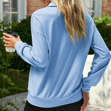 Load image into Gallery viewer, Solid Colour Long Sleeve Loose T-shirt
