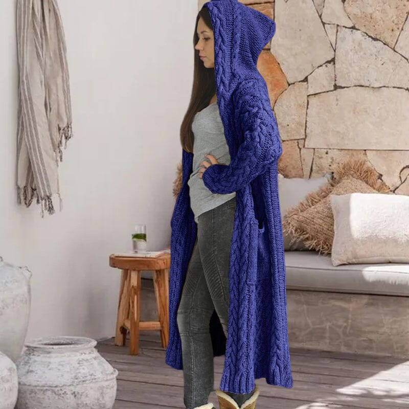 Braided Lazy Hooded Sweater