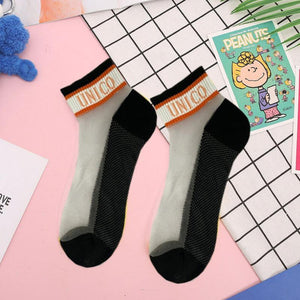 Women Transparent Mesh Socks