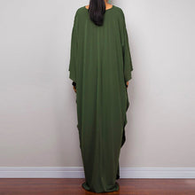 Load image into Gallery viewer, Loose V neck Plus Size Long Solid Color Bikini Cover-Up
