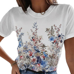 Women's Clothing Casual Loose Short-sleeved Top