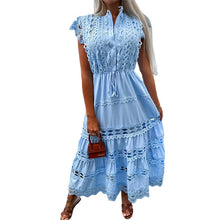 Load image into Gallery viewer, Women Hollow patchwork long dress

