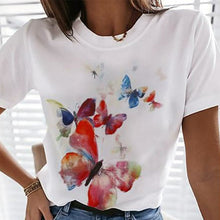 Load image into Gallery viewer, Women&#39;s Clothing Casual Loose Short-sleeved Top
