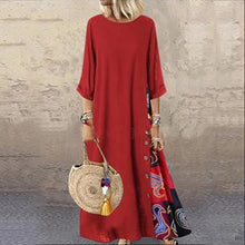 Load image into Gallery viewer, Contrast 3/4 Sleeve Dress
