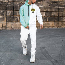 Load image into Gallery viewer, Hooded Panelled Printed Sweatshirt
