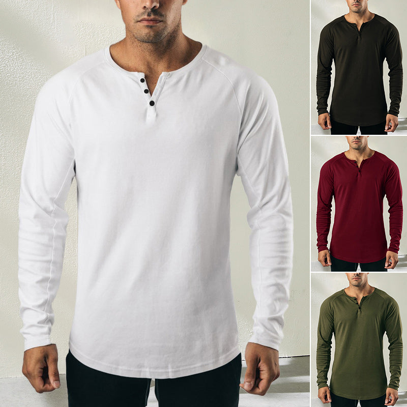 Three Button Basic T-Shirt