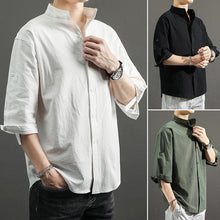 Load image into Gallery viewer, Solid Color Loose Casual Men&#39;s Shirt
