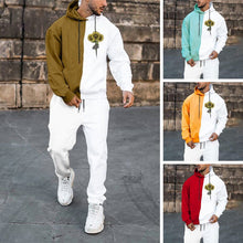 Load image into Gallery viewer, Hooded Panelled Printed Sweatshirt
