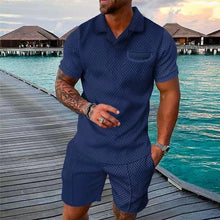 Load image into Gallery viewer, Men&#39;s Casual Printed Polo Suit
