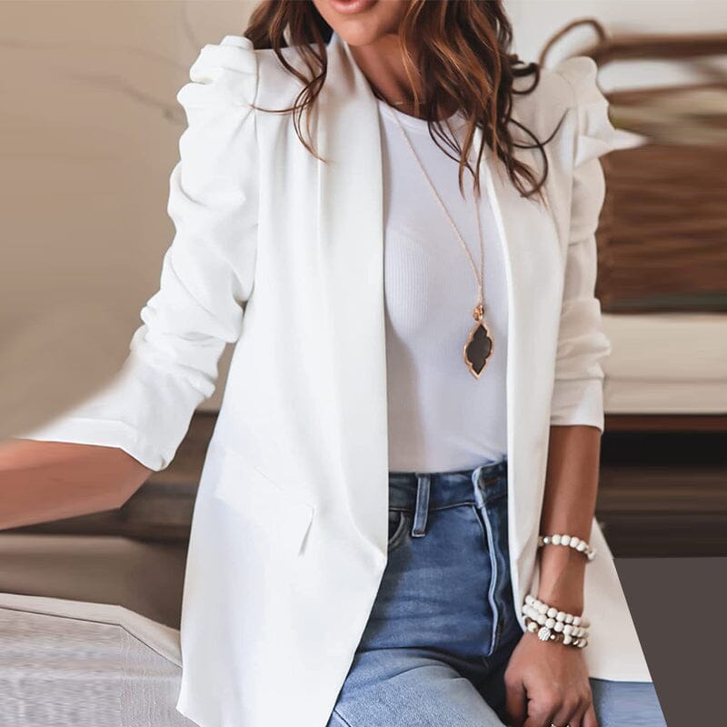 Small Lapel Shoulder Pad Suit