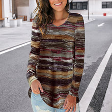 Load image into Gallery viewer, Contrast Striped Long Sleeve T-Shirt
