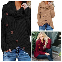 Load image into Gallery viewer, Irregular Ladies High Collar Sweater
