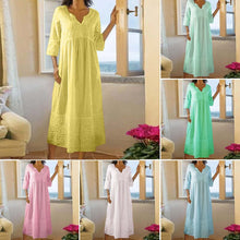 Load image into Gallery viewer, COTTON LINEN SNAP FRONT DUSTER
