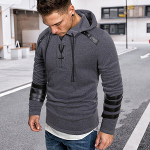 Paneled Hoodie Sweatshirt