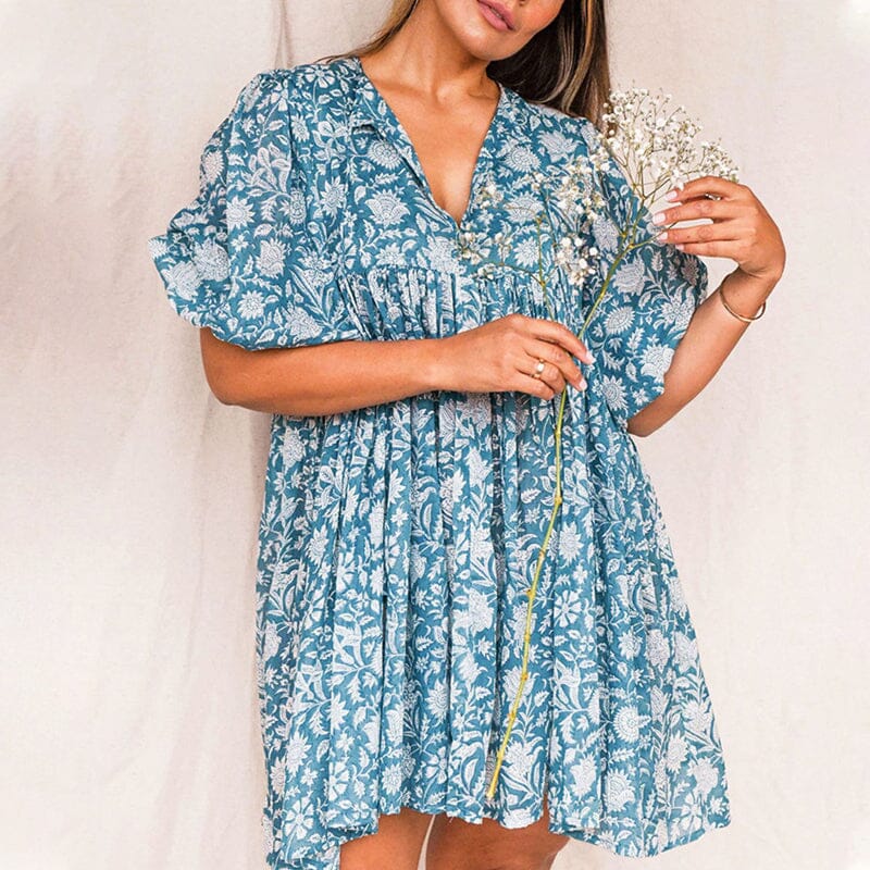Floral String Loose Dress