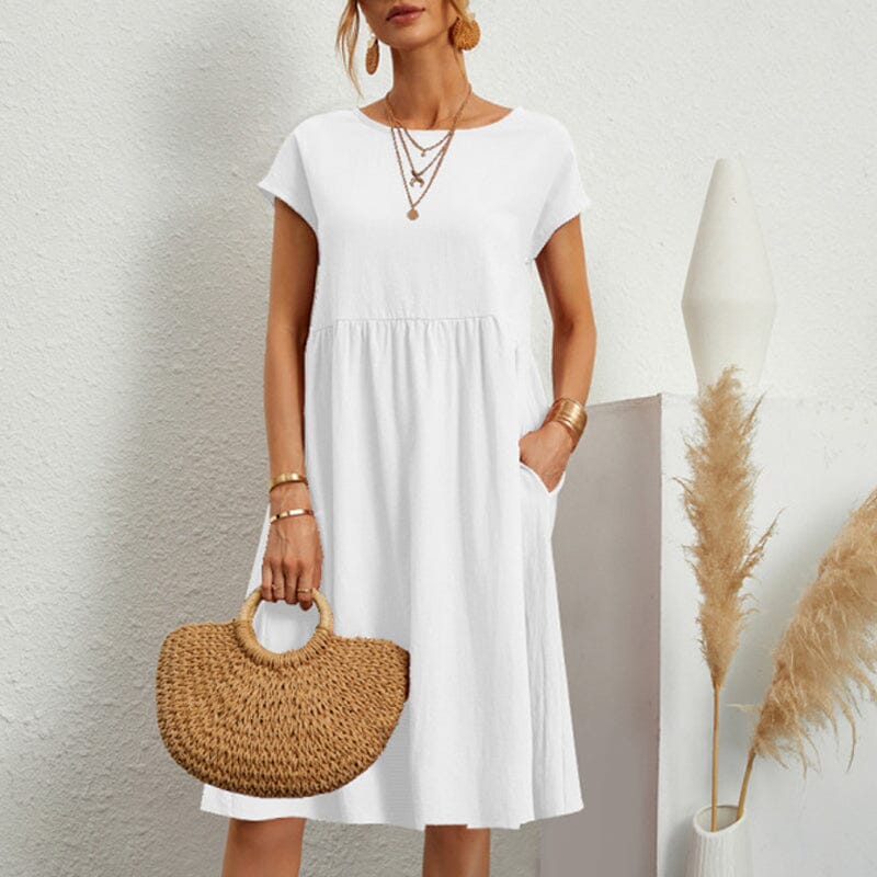 Women's Cotton Round Neck Dress