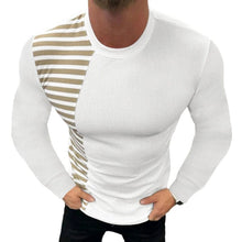 Load image into Gallery viewer, Panelled Striped Slim-fit T-shirt
