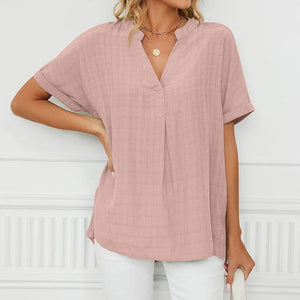 Thin V-neck Casual Shirt