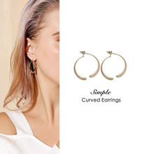 Load image into Gallery viewer, Simple Curved Fashion Earrings
