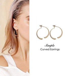 Simple Curved Fashion Earrings