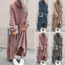 Load image into Gallery viewer, Solid Color Turtleneck Dress
