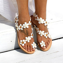 Load image into Gallery viewer, Flower Sandals with Flat Bottom

