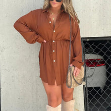 Load image into Gallery viewer, Women&#39;s Solid Color Long Sleeve Shirt Suit
