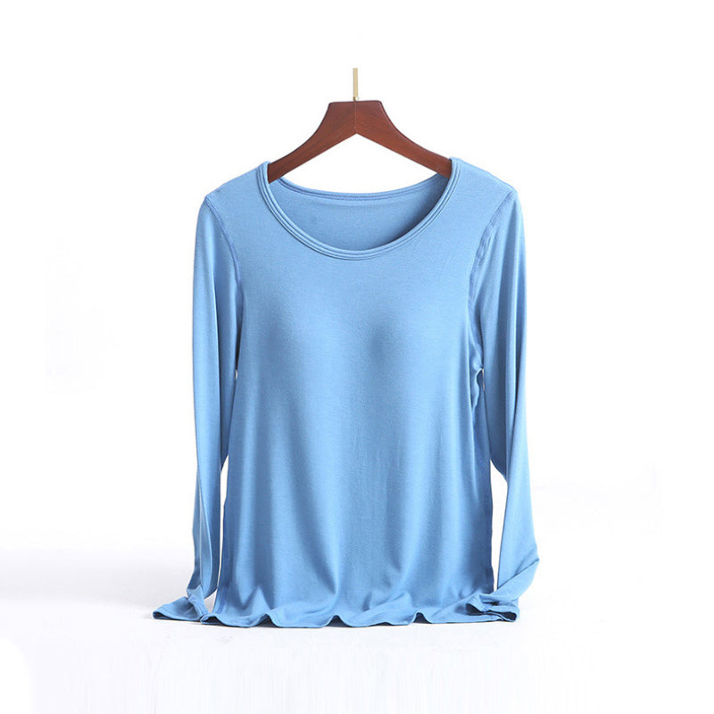 Women's Long Sleeve T-Shirt With Chest Pad