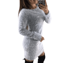 Load image into Gallery viewer, Round Neck Plush Dress

