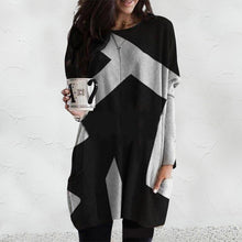 Load image into Gallery viewer, Contrast Geometric Pattern Sweater
