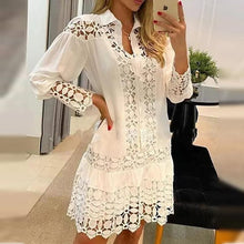 Load image into Gallery viewer, Women&#39;s Shirt Knee Length Dress
