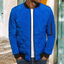 Load image into Gallery viewer, Men&#39;s Bomber Quilted Diamond Padded Jacket
