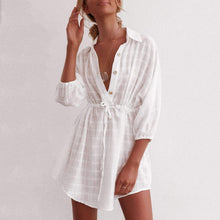 Load image into Gallery viewer, Lapel Single-Breasted Pumped Beach Dress
