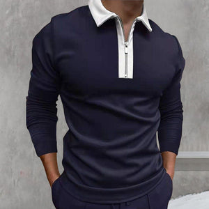 Men Gentlemans Business Long Sleeve Fitness T Shirt