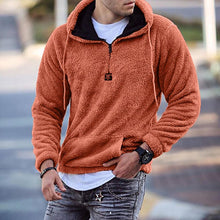 Load image into Gallery viewer, Fuzzy Sweatshirt With Stand-up Collar
