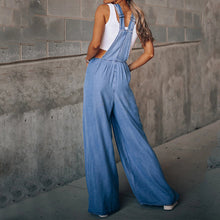 Load image into Gallery viewer, Sleeveless Denim Bib Pants
