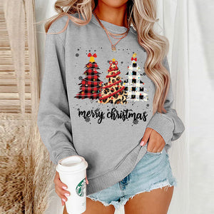 Women Xmas Top Crew Neck Sweatshirts
