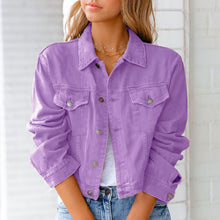 Load image into Gallery viewer, Colorful Denim Jacket
