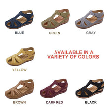 Load image into Gallery viewer, Hollow Out Lightweight Breathable Velcro Pure Color Sandals
