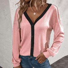 Load image into Gallery viewer, Women&#39;s V-Neck Cropped Cardigan Sweaters
