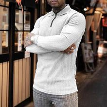 Load image into Gallery viewer, Men&#39;s Muscle T Shirts Long Sleeve Quarter Zip Polo Shirts
