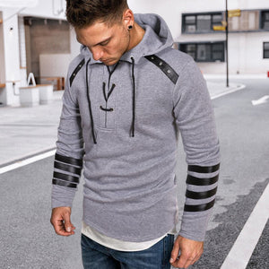 Paneled Hoodie Sweatshirt