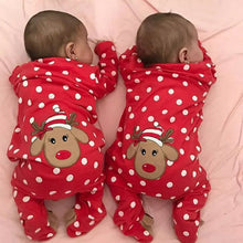 Load image into Gallery viewer, Reindeer Pattern Baby Outing Romper
