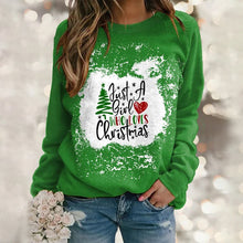 Load image into Gallery viewer, Christmas Motif Print Long-sleeved T-shirt

