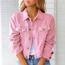 Load image into Gallery viewer, Colorful Denim Jacket
