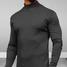 Load image into Gallery viewer, Men&#39;s Gray Cotton Turtleneck Sweaters
