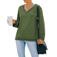 Load image into Gallery viewer, V-neck sexy off-the-shoulder T-shirt
