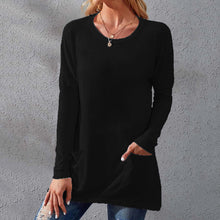 Load image into Gallery viewer, Crew Neck Long Sleeve Pocket T-Shirt
