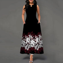 Load image into Gallery viewer, Sleeveless Print Swing Dress
