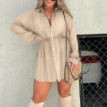 Load image into Gallery viewer, Women&#39;s Solid Color Long Sleeve Shirt Suit
